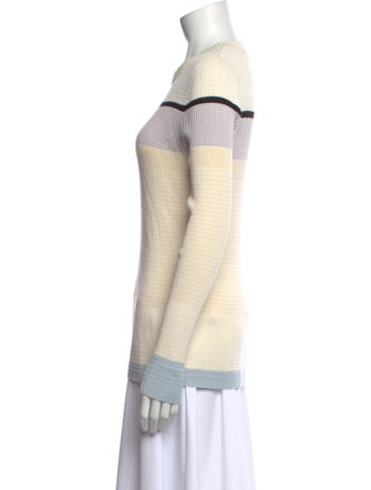 Proenza Schouler White Label Silk Colorblock Pattern Sweater