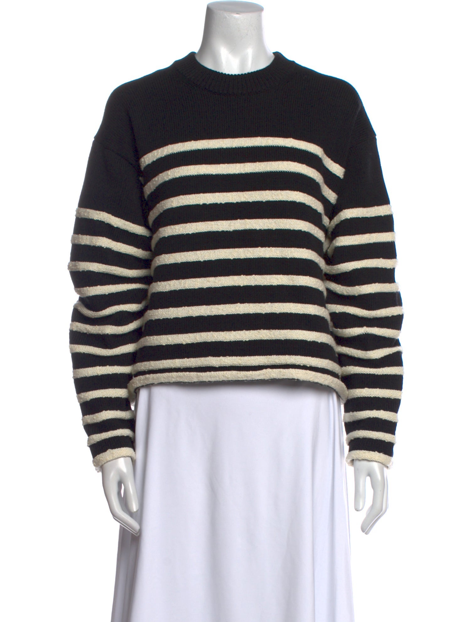 Proenza Schouler White Label Striped Crew Neck Sweater