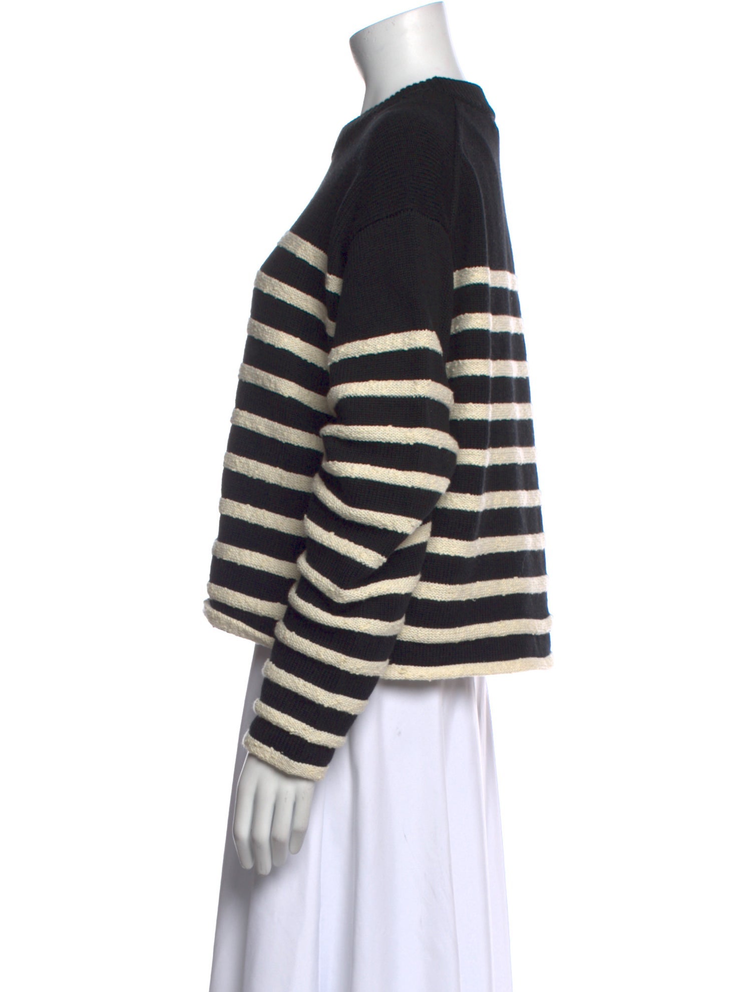 Proenza Schouler White Label Striped Crew Neck Sweater