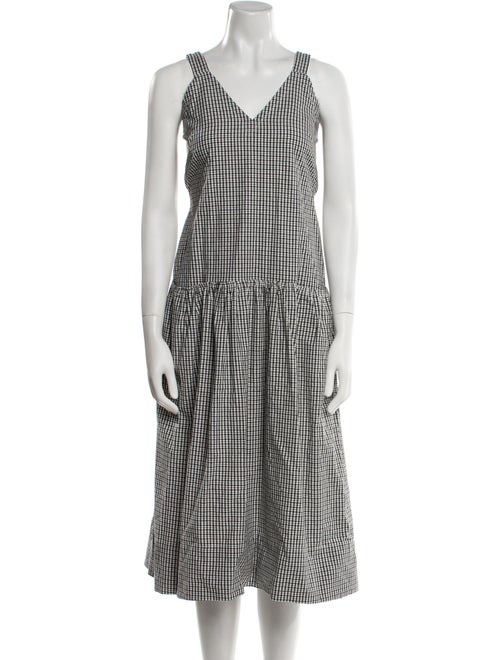 Proenza Schouler White Label Plaid Print Midi Length Dress