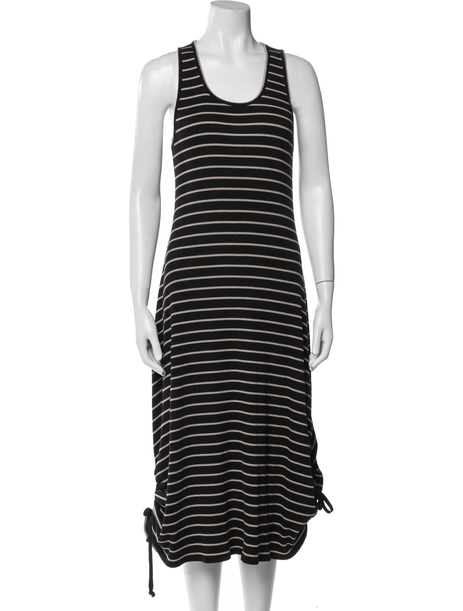 Proenza Schouler White Label Striped Midi Length Dress