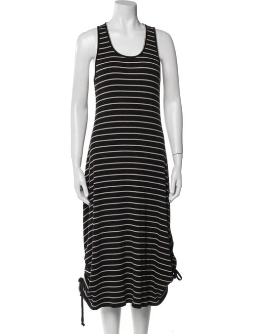 Proenza Schouler White Label Striped Midi Length Dress