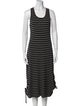 Proenza Schouler White Label Striped Midi Length Dress