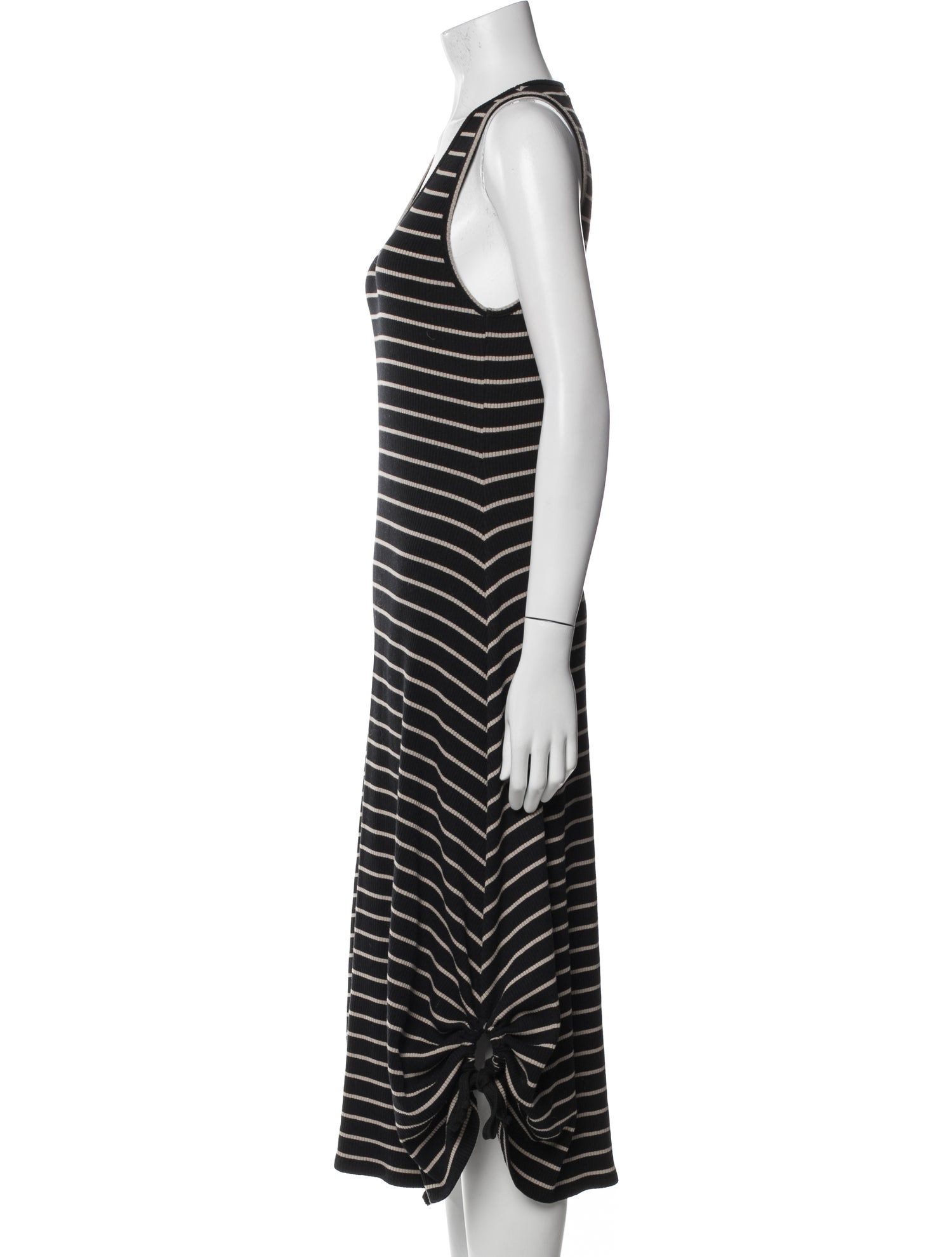 Proenza Schouler White Label Striped Midi Length Dress
