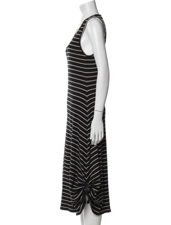Proenza Schouler White Label Striped Midi Length Dress