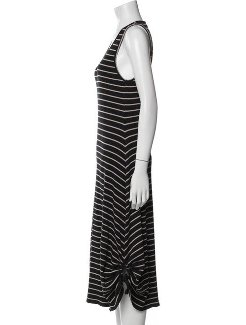 Proenza Schouler White Label Striped Midi Length Dress