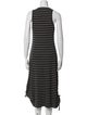 Proenza Schouler White Label Striped Midi Length Dress