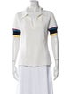 Proenza Schouler White Label V-Neck Three-Quarter Sleeve Polo