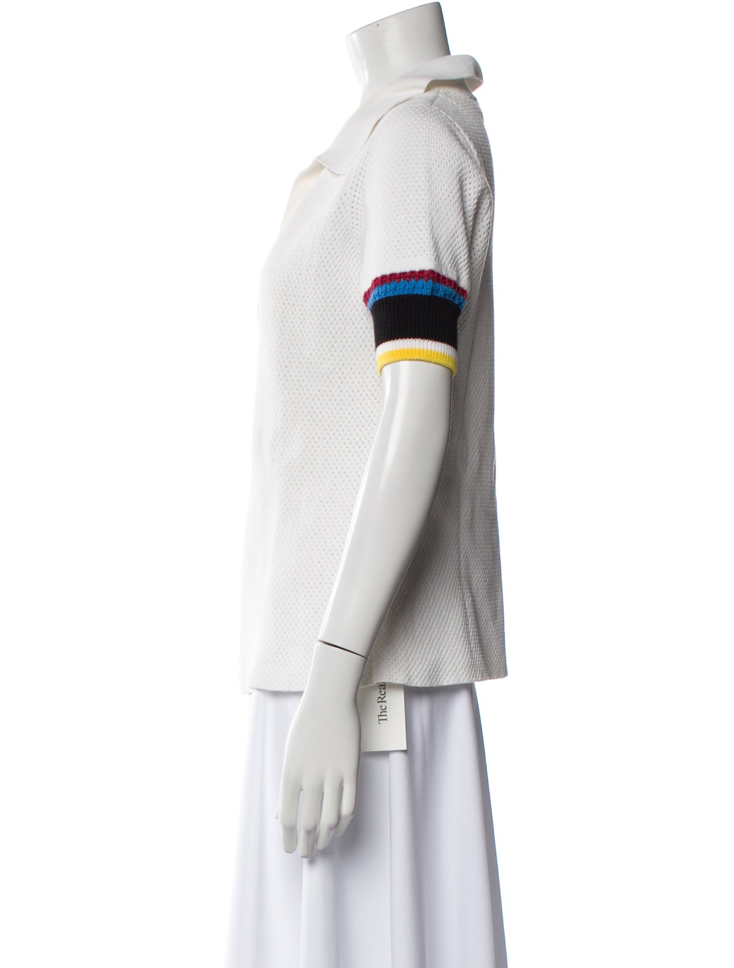 Proenza Schouler White Label V-Neck Three-Quarter Sleeve Polo