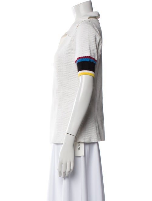 Proenza Schouler White Label V-Neck Three-Quarter Sleeve Polo