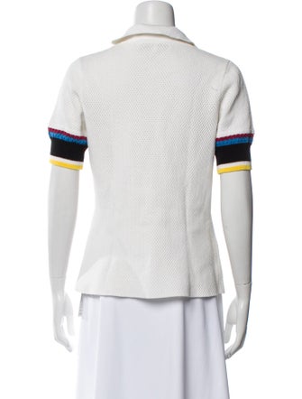 Proenza Schouler White Label V-Neck Three-Quarter Sleeve Polo