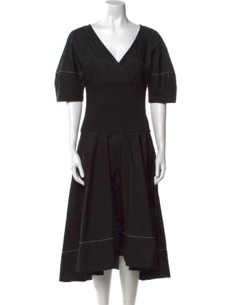 Proenza Schouler White Label V-Neck Long Dress