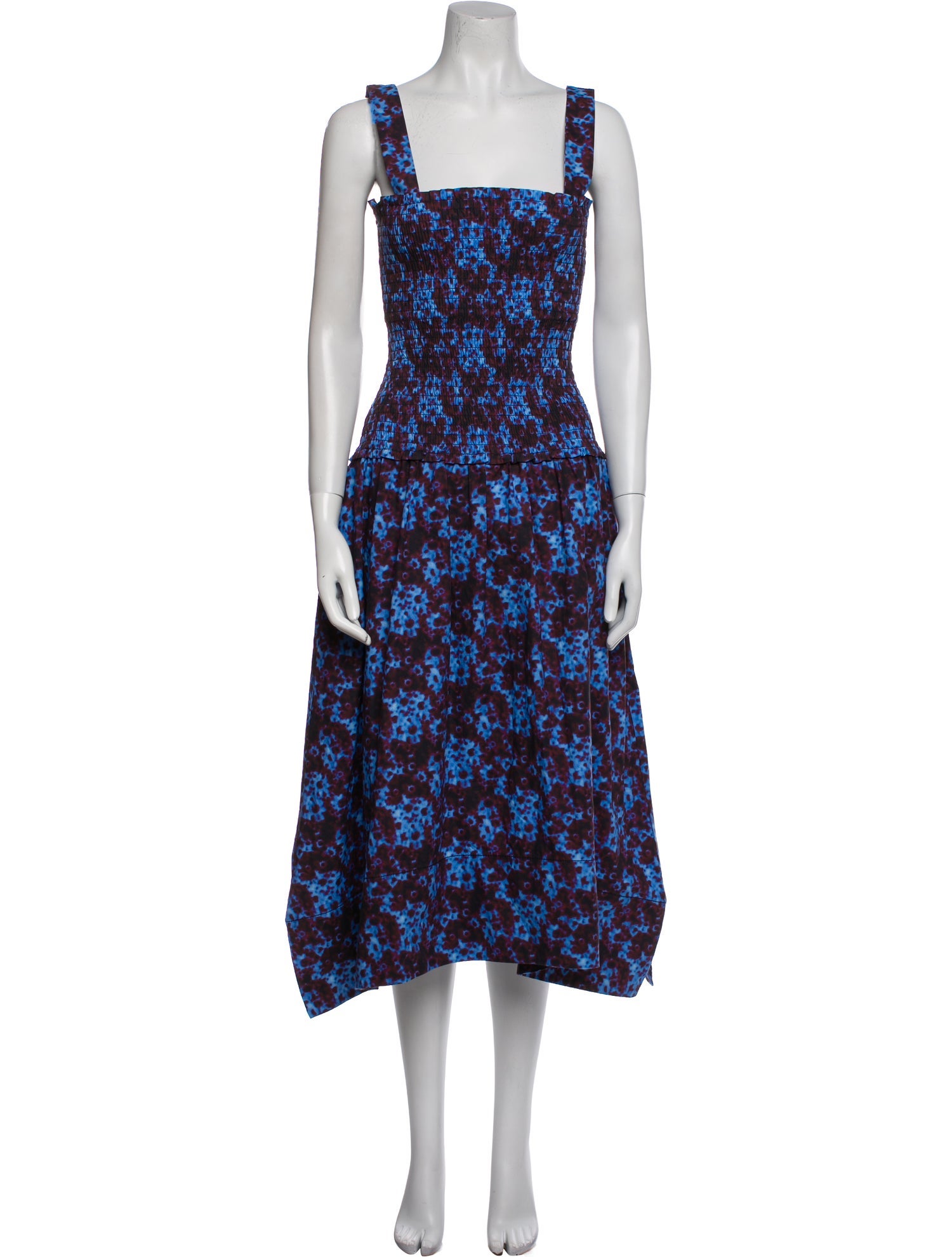 Proenza Schouler White Label Floral Print Midi Length Dress