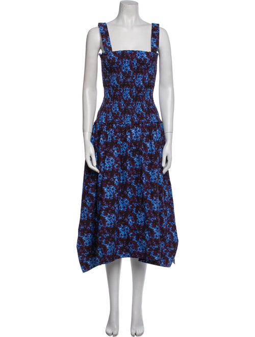 Proenza Schouler White Label Floral Print Midi Length Dress