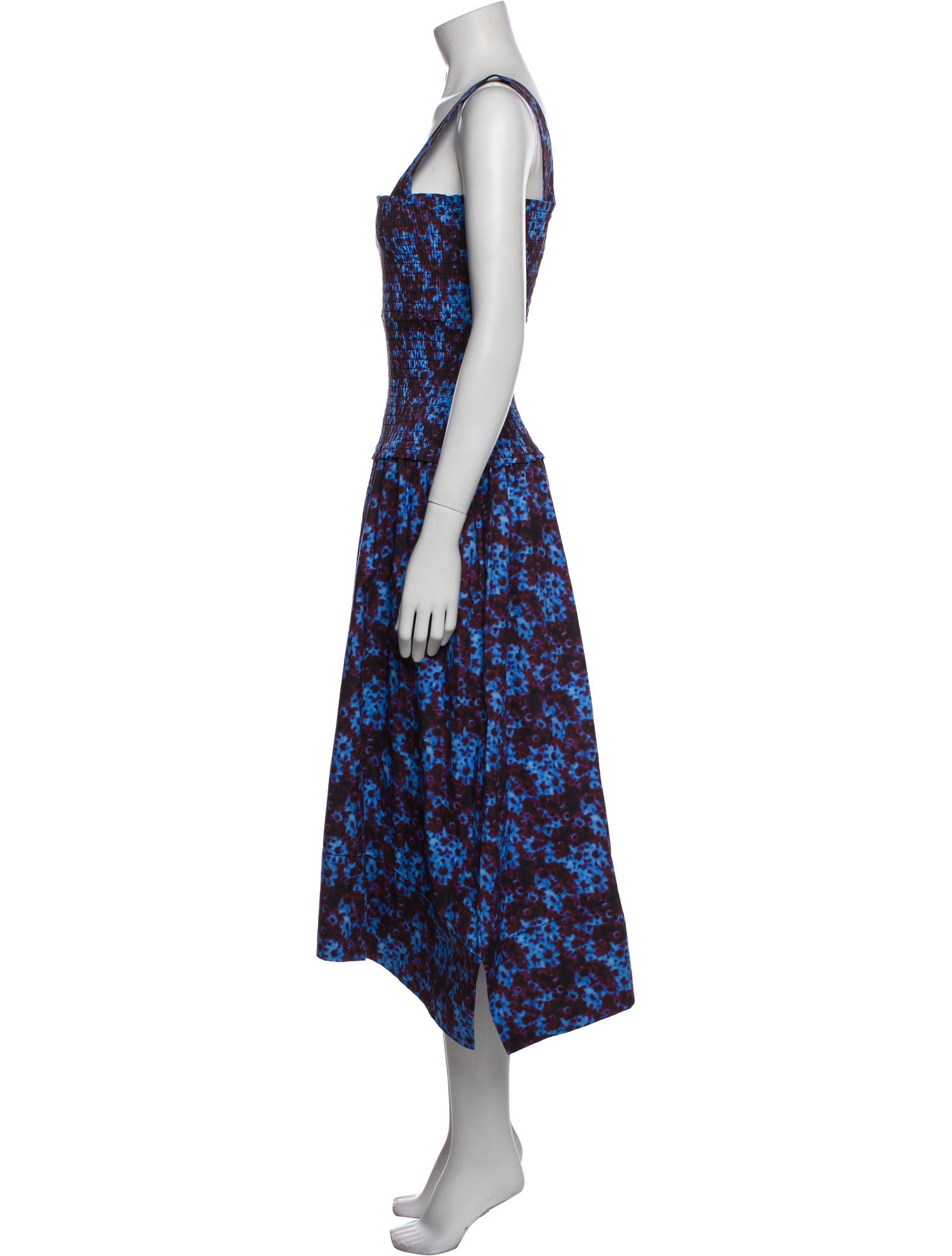 Proenza Schouler White Label Floral Print Midi Length Dress