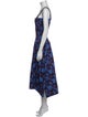 Proenza Schouler White Label Floral Print Midi Length Dress