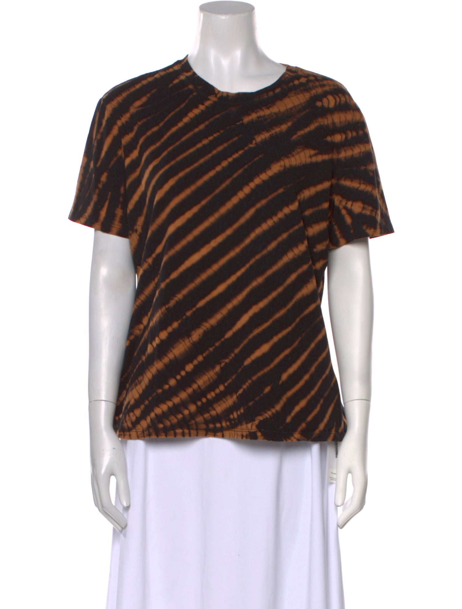 Proenza Schouler White Label Striped Scoop Neck T-Shirt
