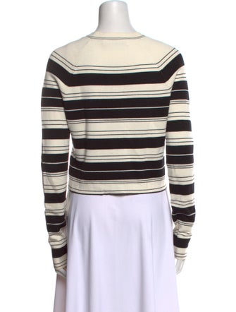 Proenza Schouler White Label Striped Crew Neck Crop Top