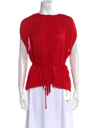 Proenza Schouler White Label Bateau Neckline Short Sleeve Top