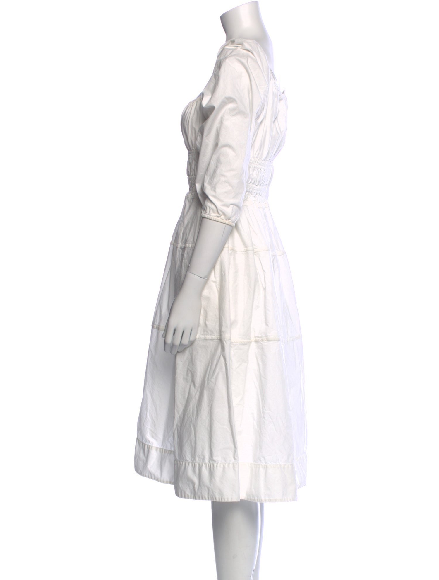 Proenza Schouler White Label Square Neckline Knee-Length Dress