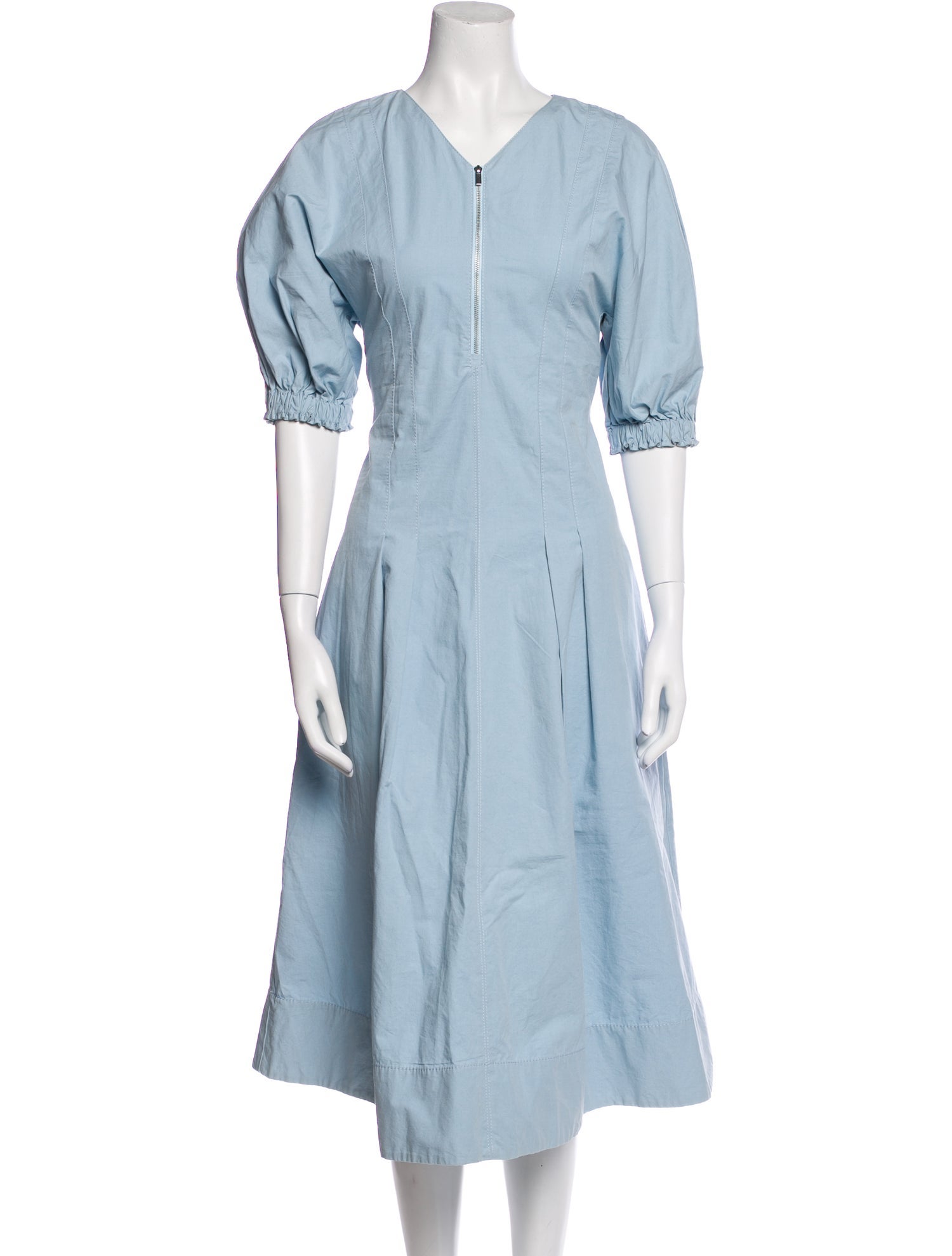 Proenza Schouler White Label V-Neck Midi Length Dress