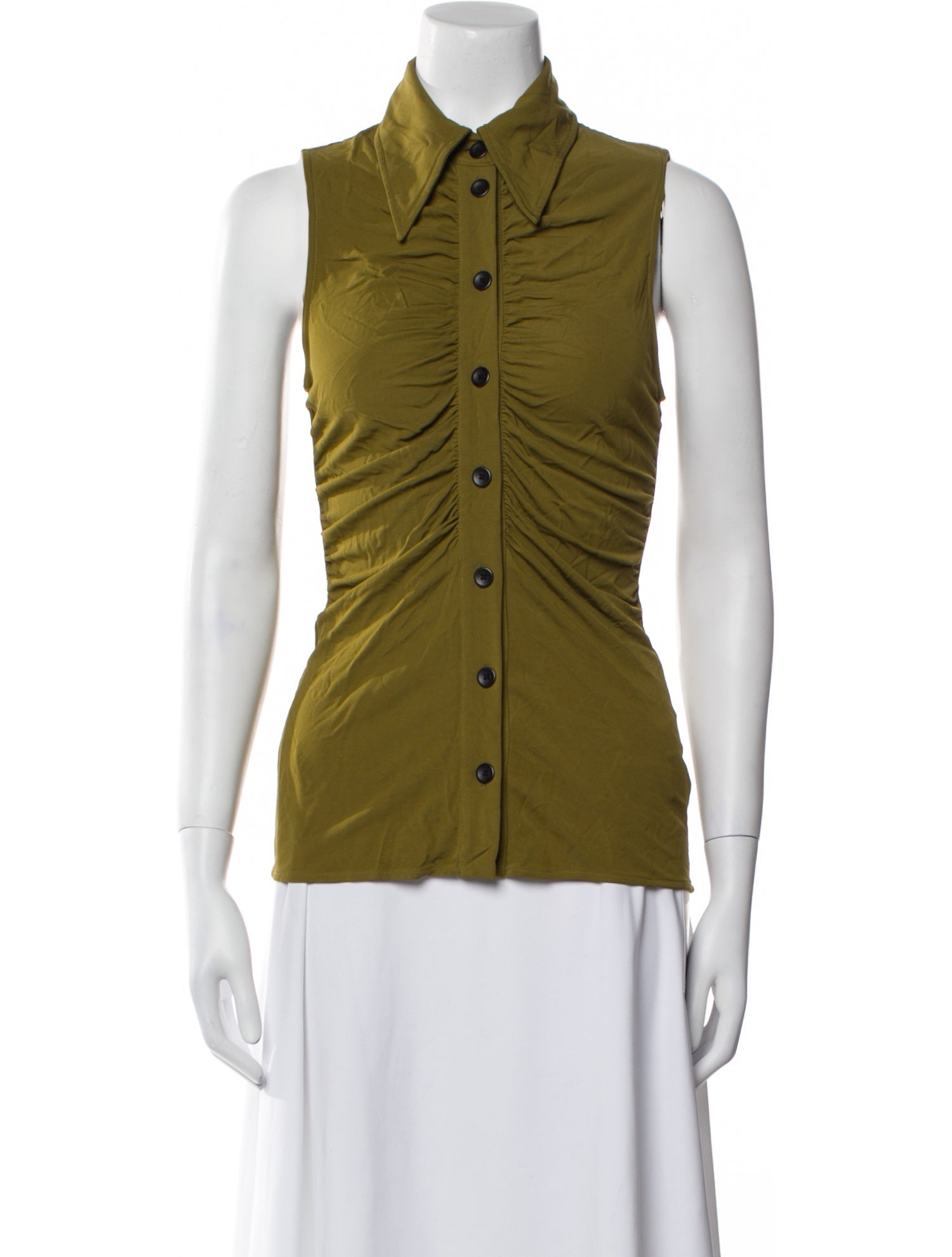 Proenza Schouler White Label Sleeveless Button-Up Top