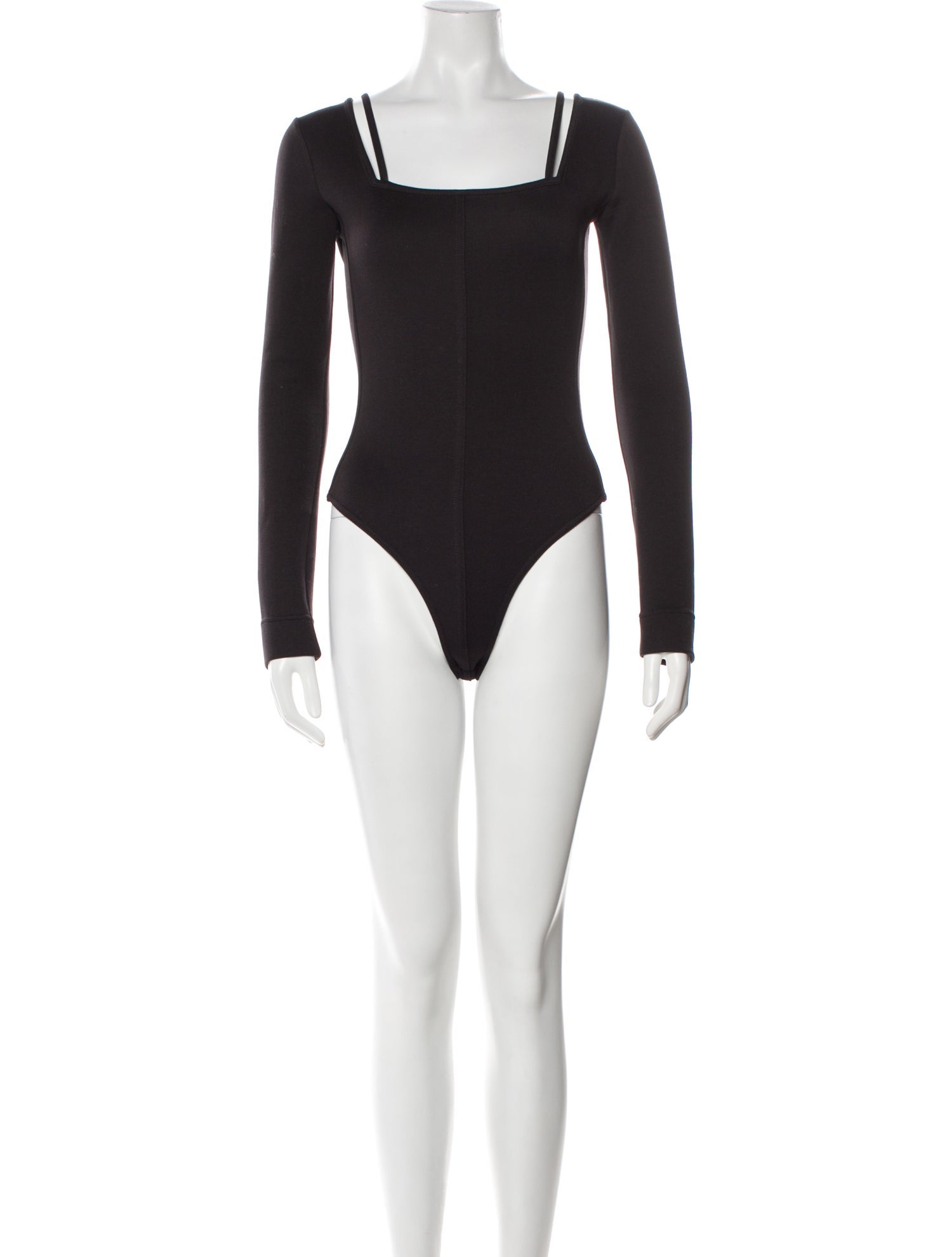Proenza Schouler White Label Square Neckline Long Sleeve Bodysuit