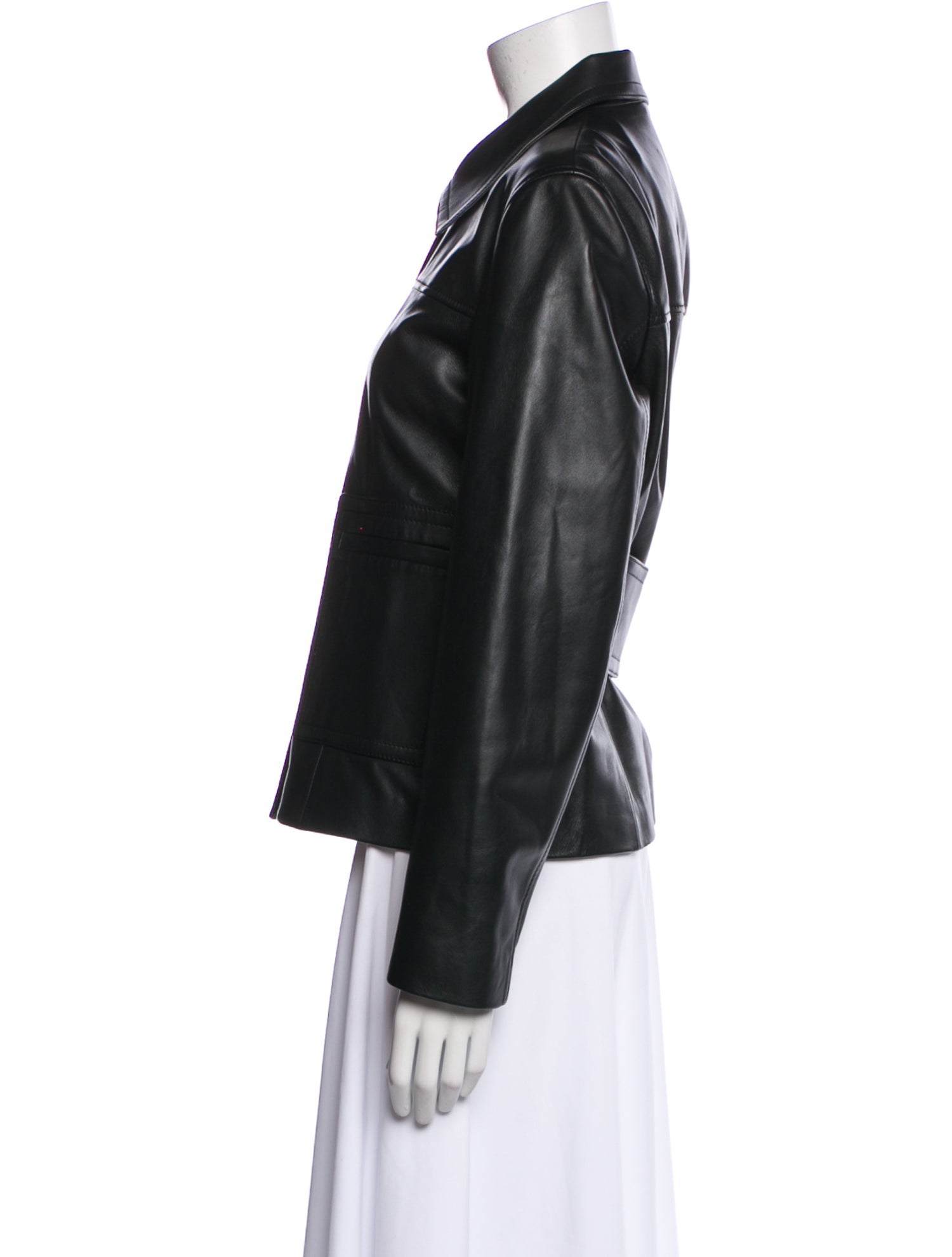 Proenza Schouler White Label Lamb Leather Biker Jacket
