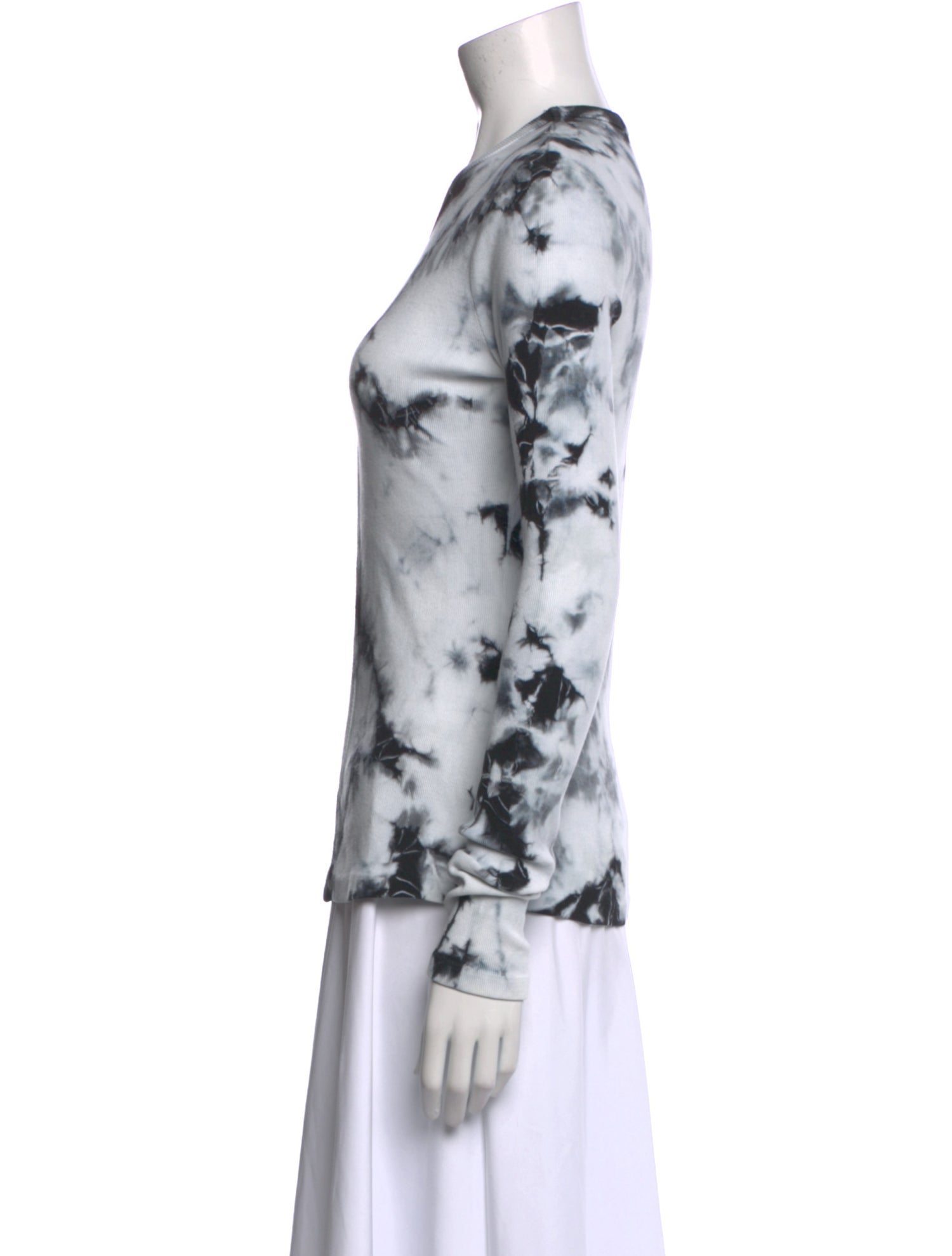 Proenza Schouler White Label Tie-Dye Print Scoop Neck Top