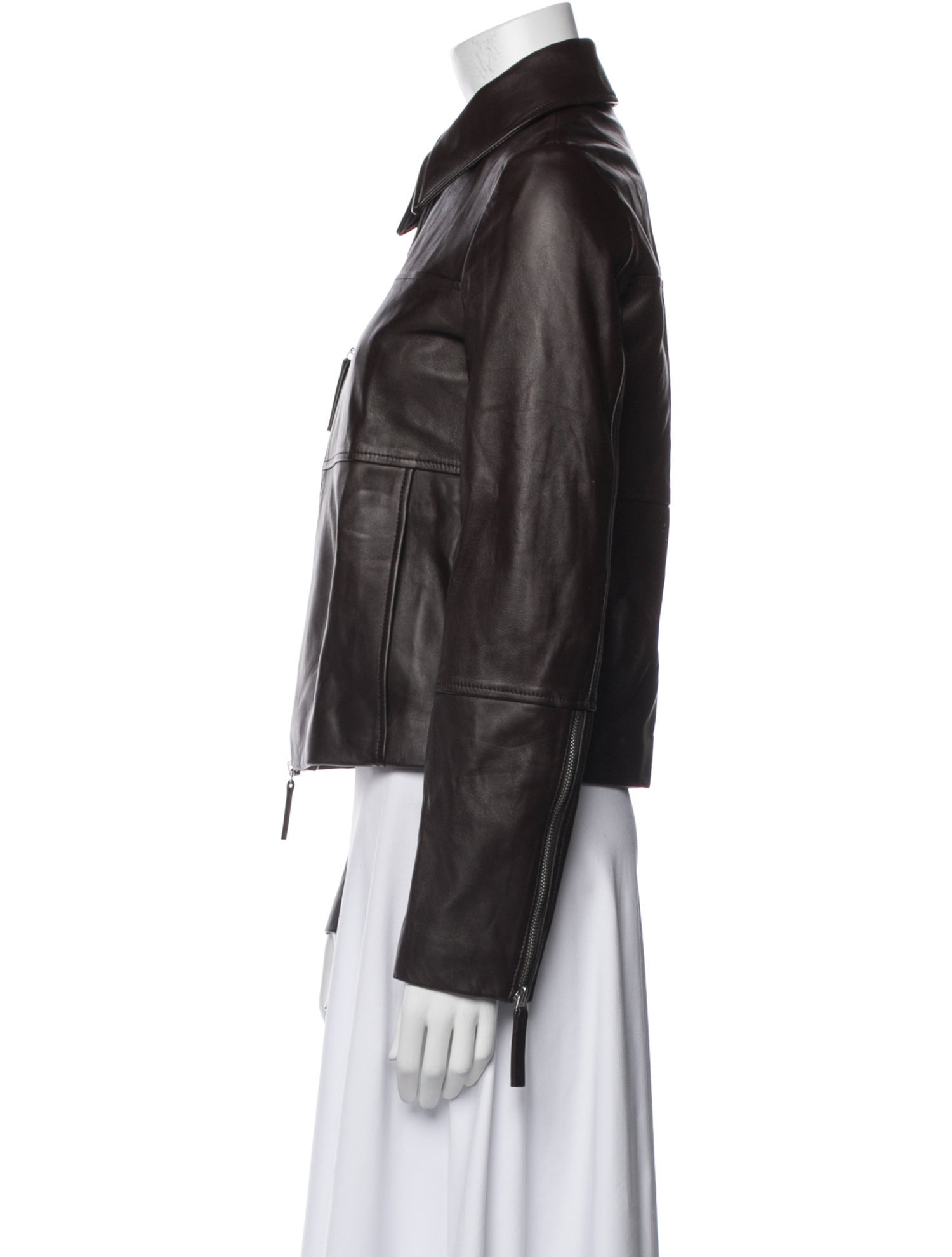Proenza Schouler White Label Lamb Leather Biker Jacket