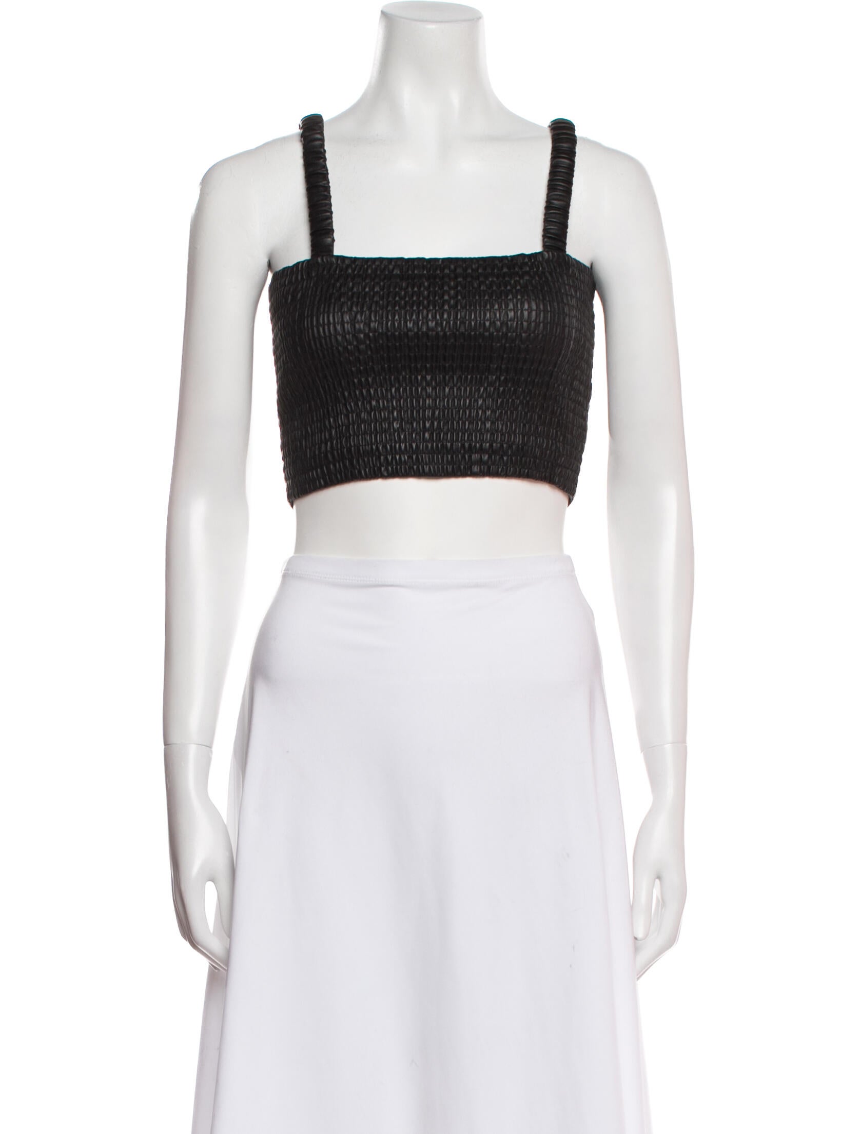 Proenza Schouler White Label Square Neckline Sleeveless Crop Top