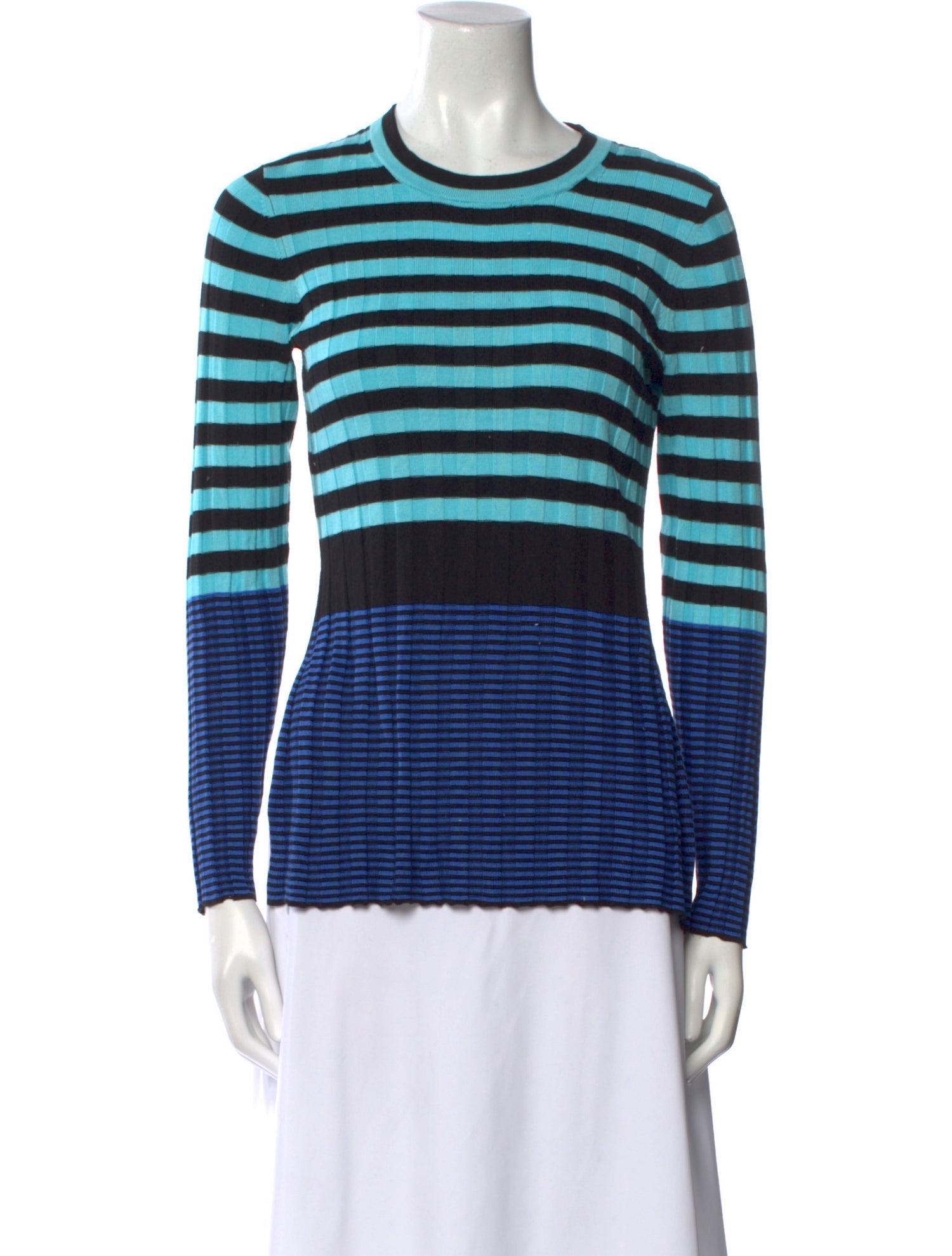 Proenza Schouler White Label Striped Crew Neck Sweater