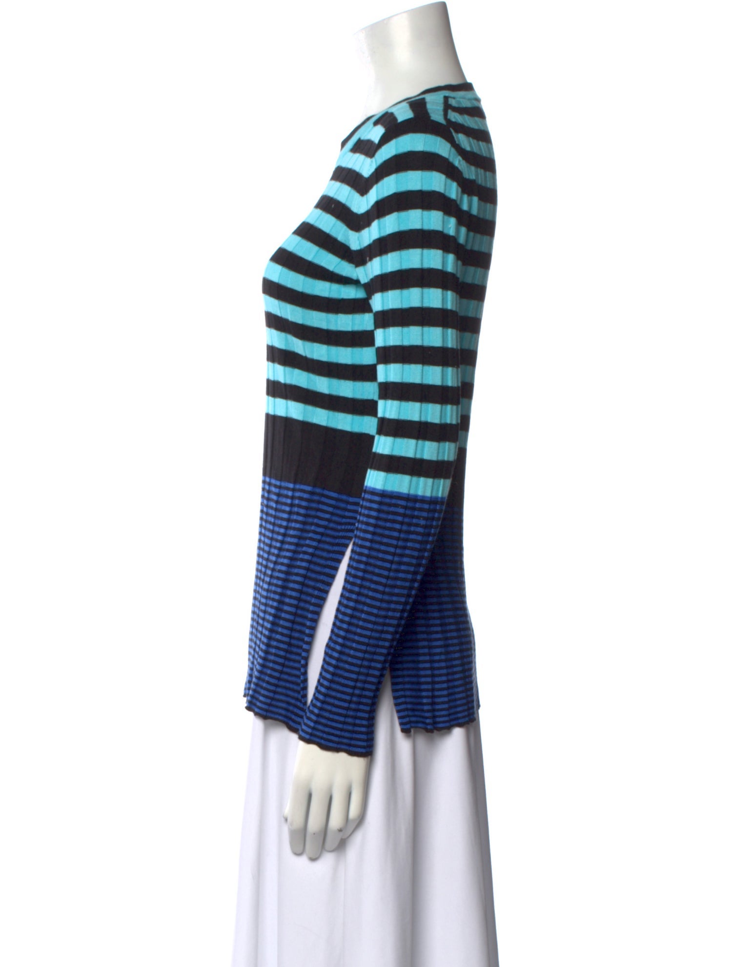 Proenza Schouler White Label Striped Crew Neck Sweater