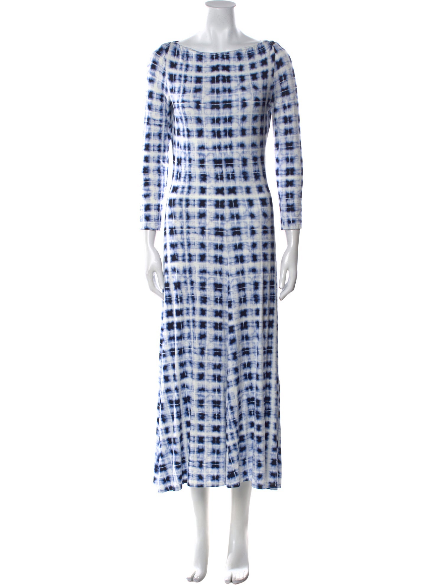 Proenza Schouler White Label Plaid Print Long Dress