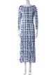 Proenza Schouler White Label Plaid Print Long Dress