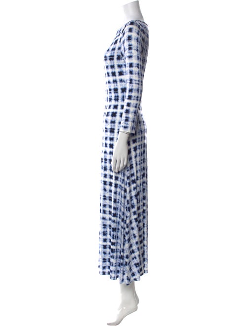 Proenza Schouler White Label Plaid Print Long Dress