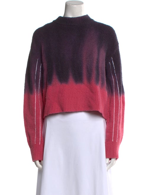 Proenza Schouler White Label Tie-Dye Print Mock Neck Sweater
