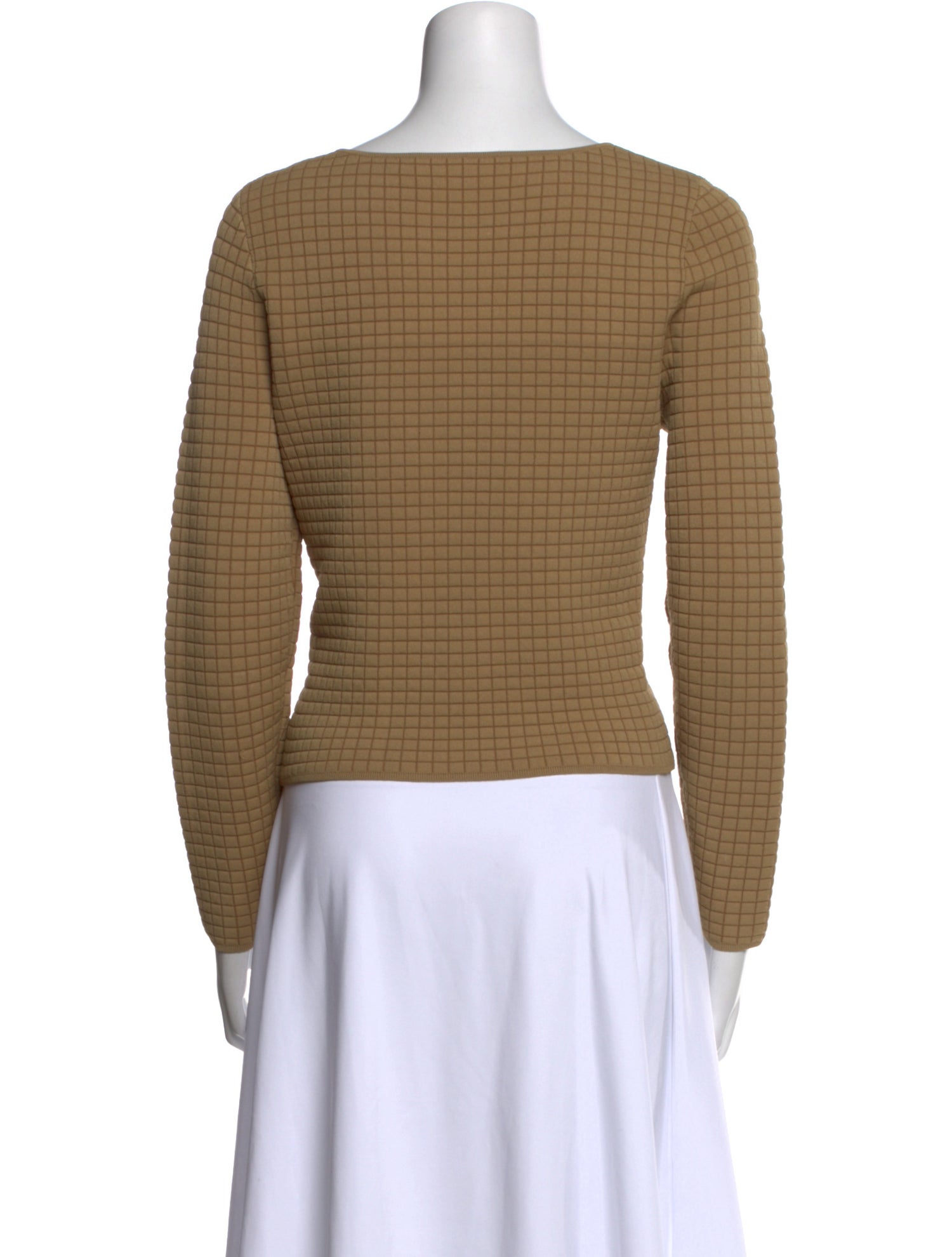 Proenza Schouler White Label Square Neckline Long Sleeve Top