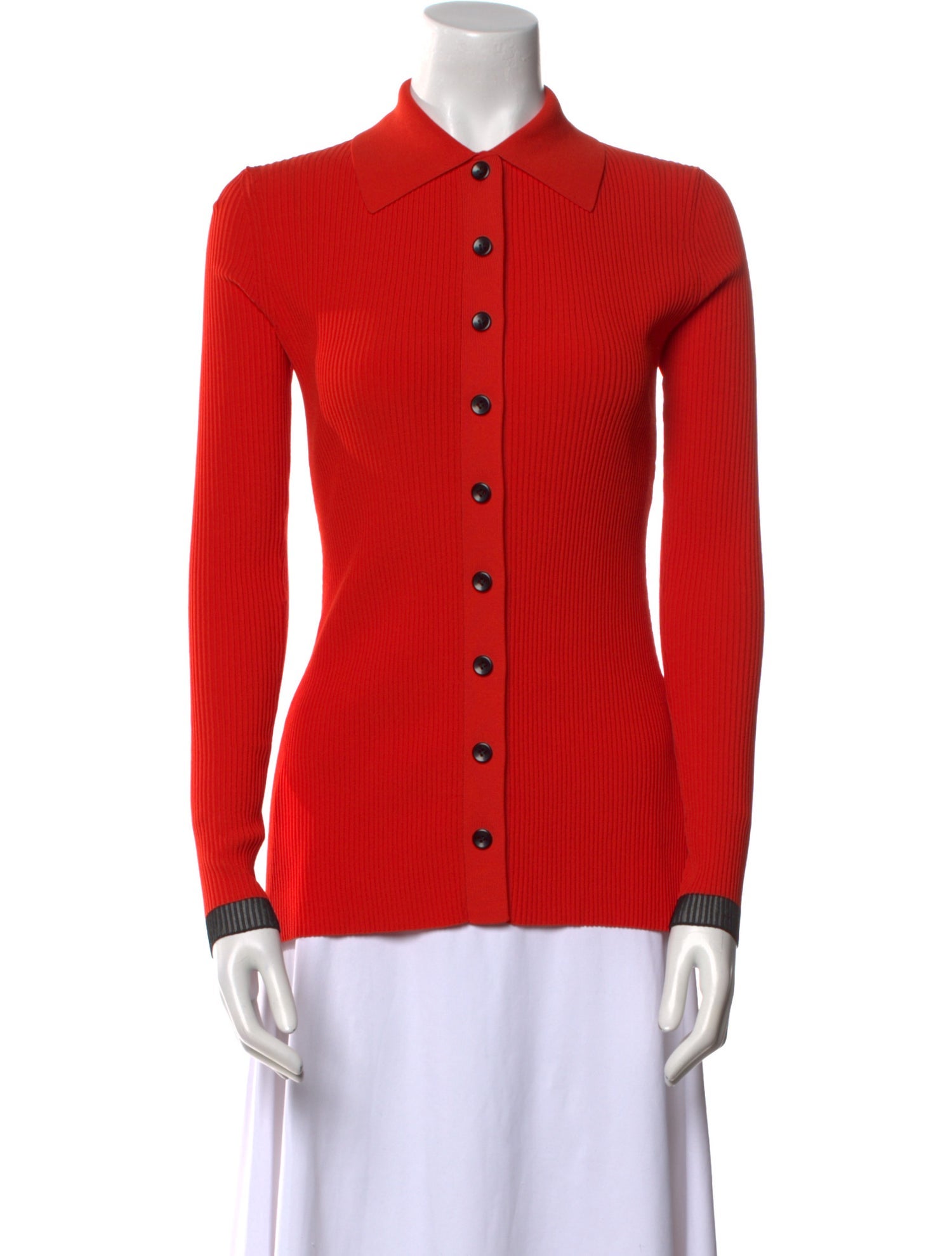 Proenza Schouler White Label Long Sleeve Button-Up Top