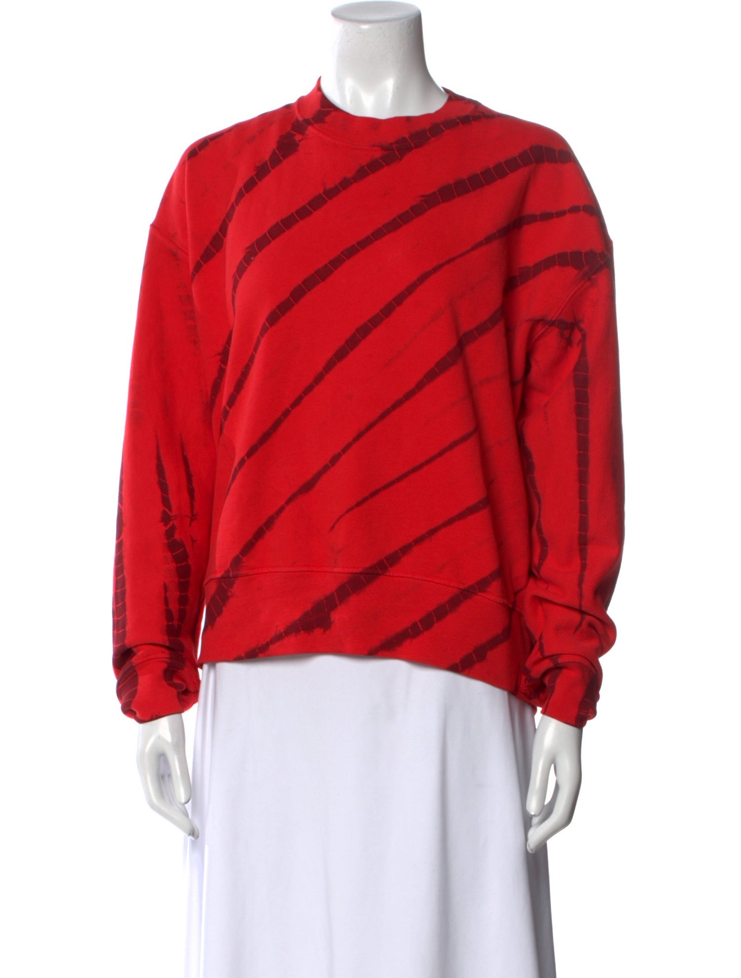 Proenza Schouler White Label Striped Crew Neck Sweatshirt