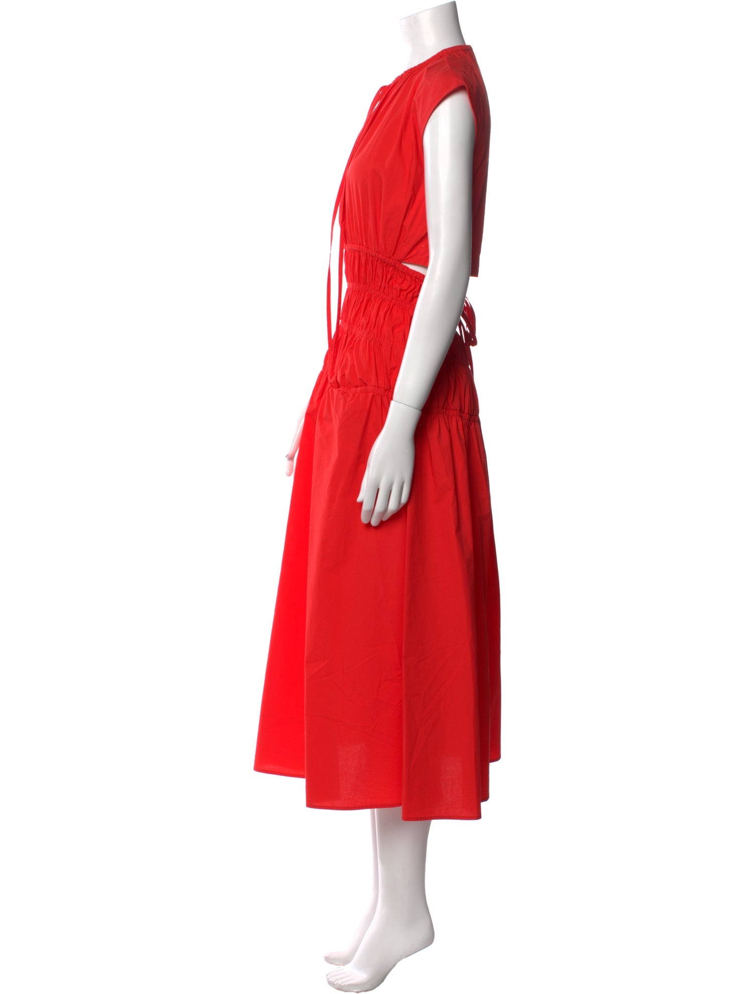 Proenza Schouler White Label Crew Neck Midi Length Dress