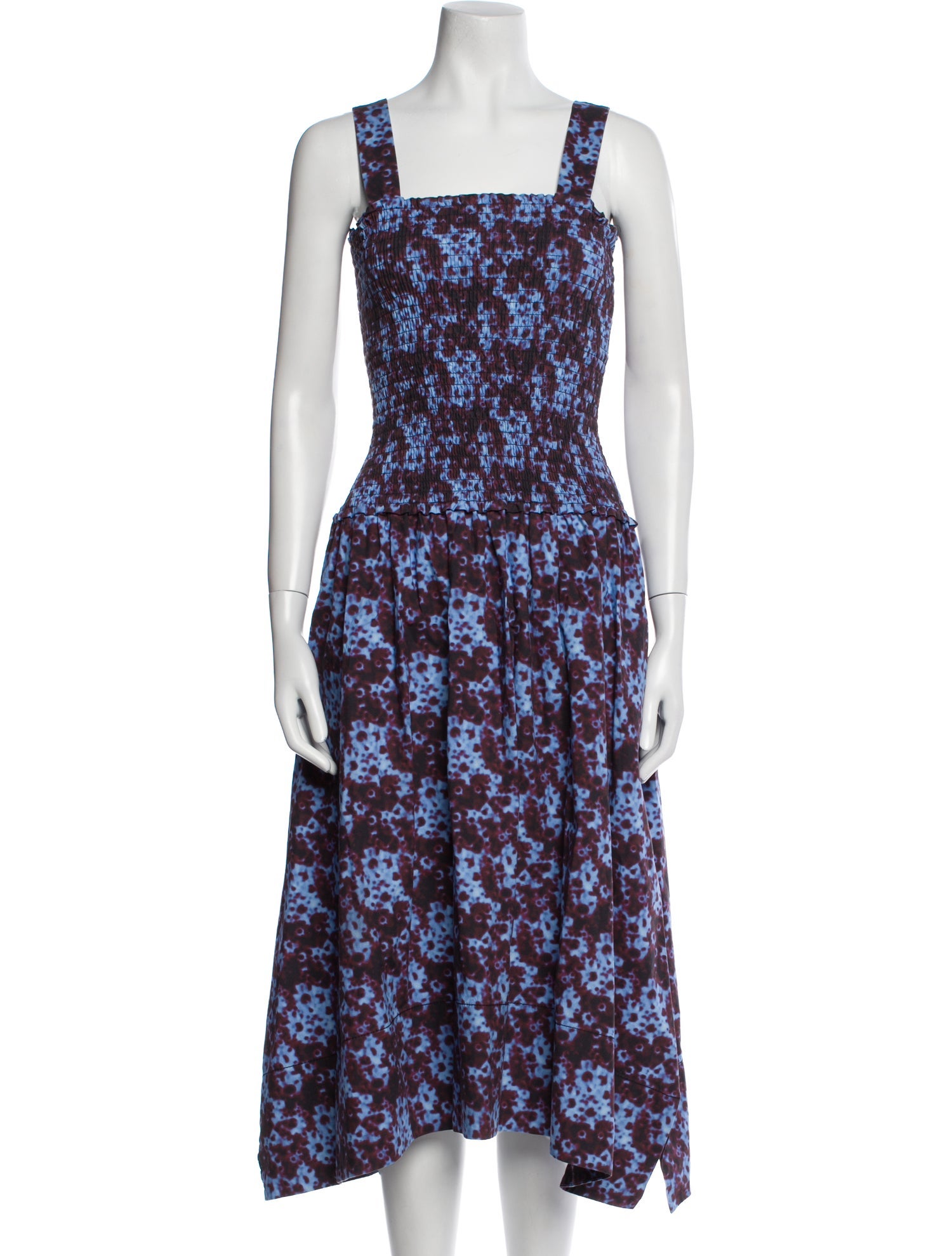 Proenza Schouler White Label Floral Print Midi Length Dress