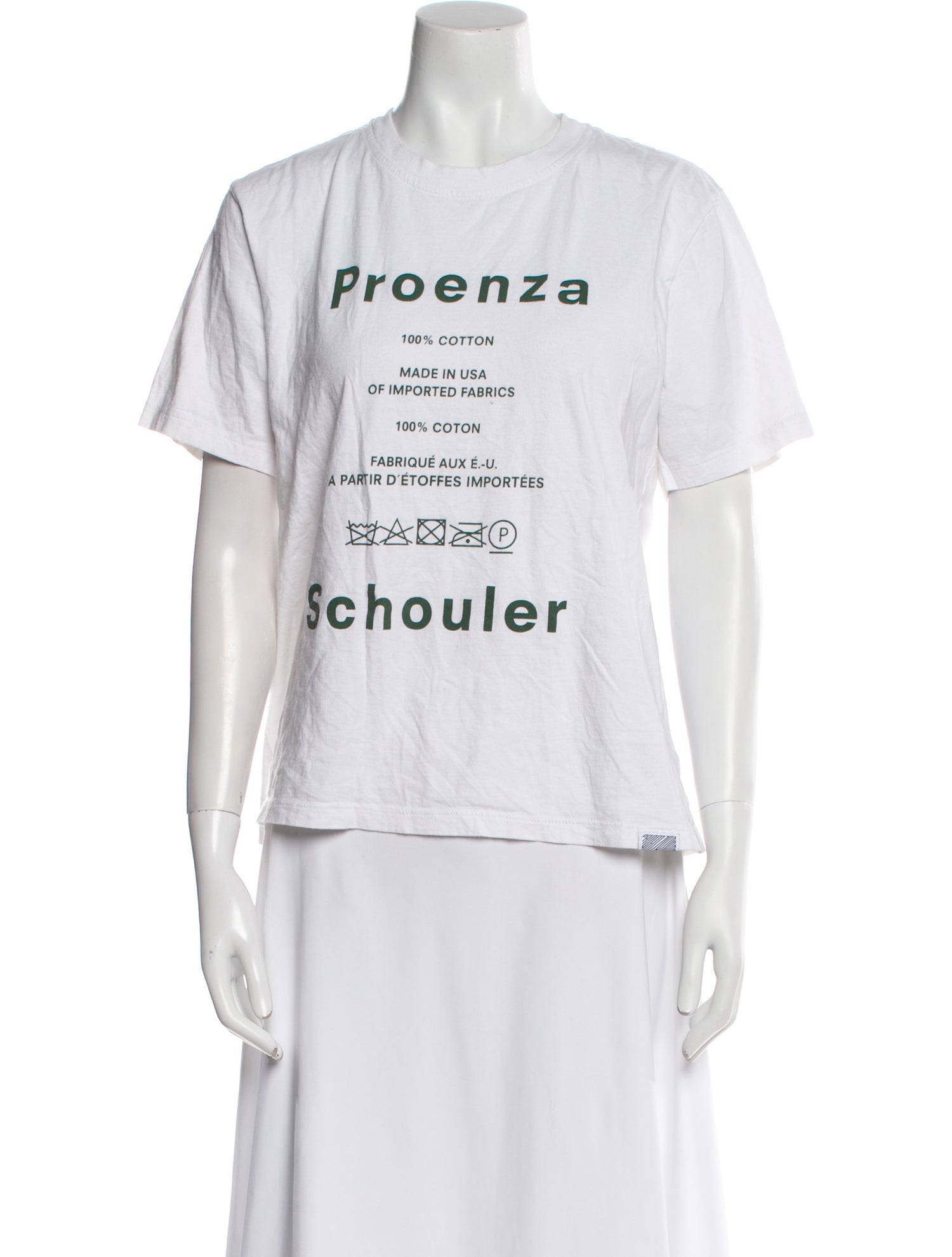 Proenza Schouler White Label Graphic Print Crew Neck T-Shirt
