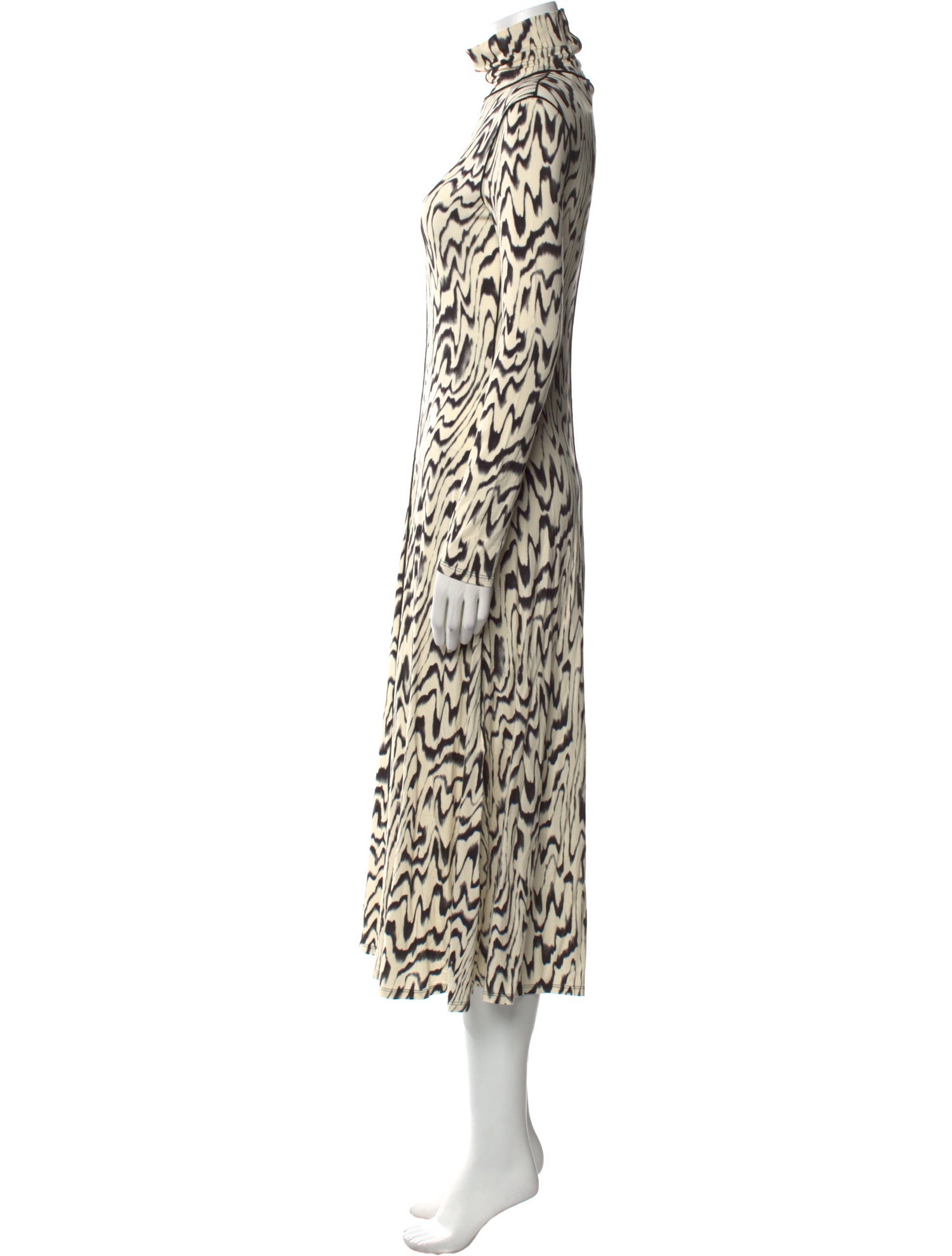Proenza Schouler White Label Animal Print Midi Length Dress