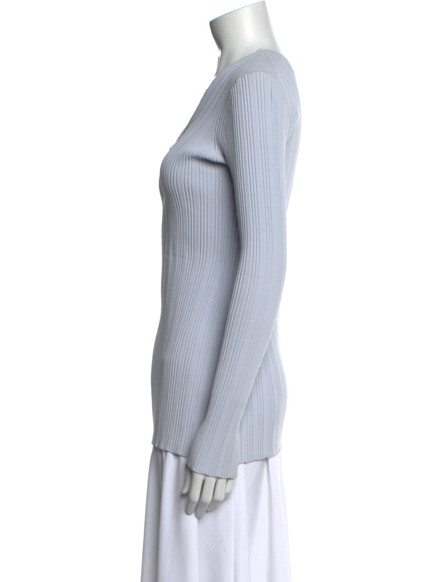 Proenza Schouler White Label Striped V-Neck Top