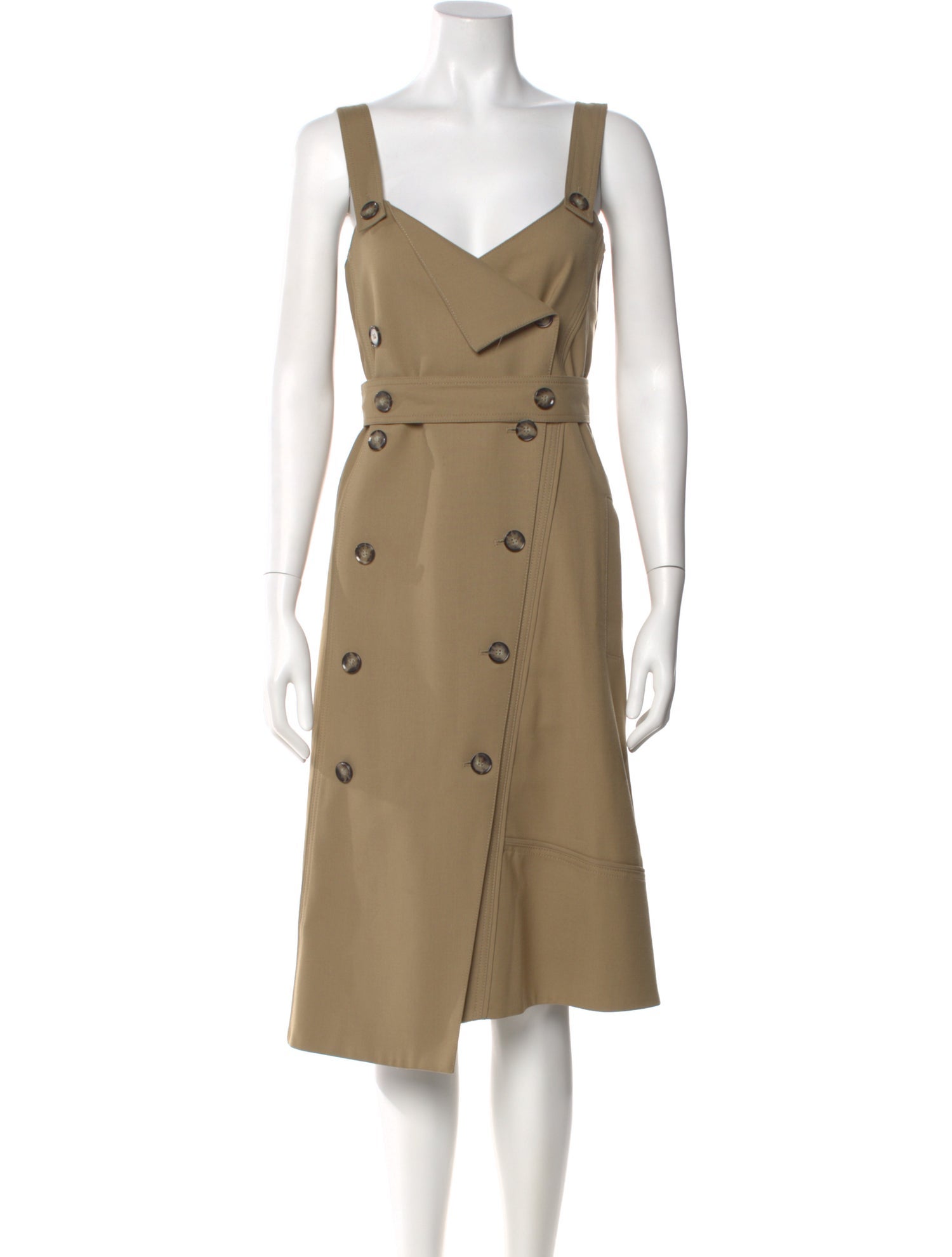 Proenza Schouler White Label Square Neckline Midi Length Dress