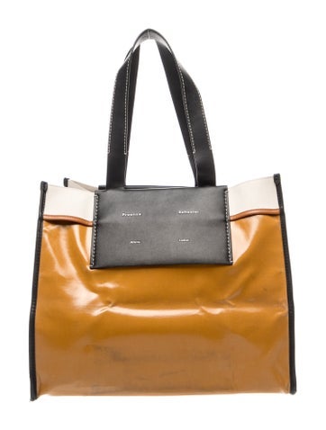 Pre-owned Proenza Schouler White Label Pvc Tote In Brown