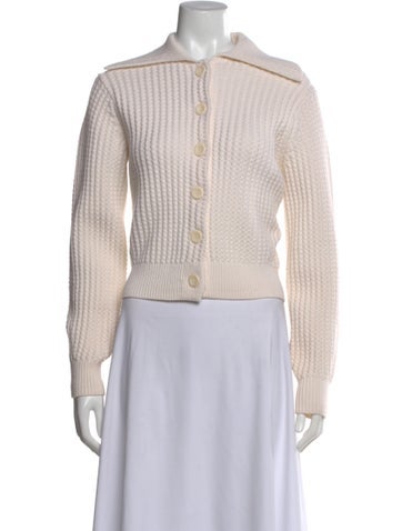 Pre-owned Proenza Schouler White Label Wool Mock Neck Sweater In Neutral