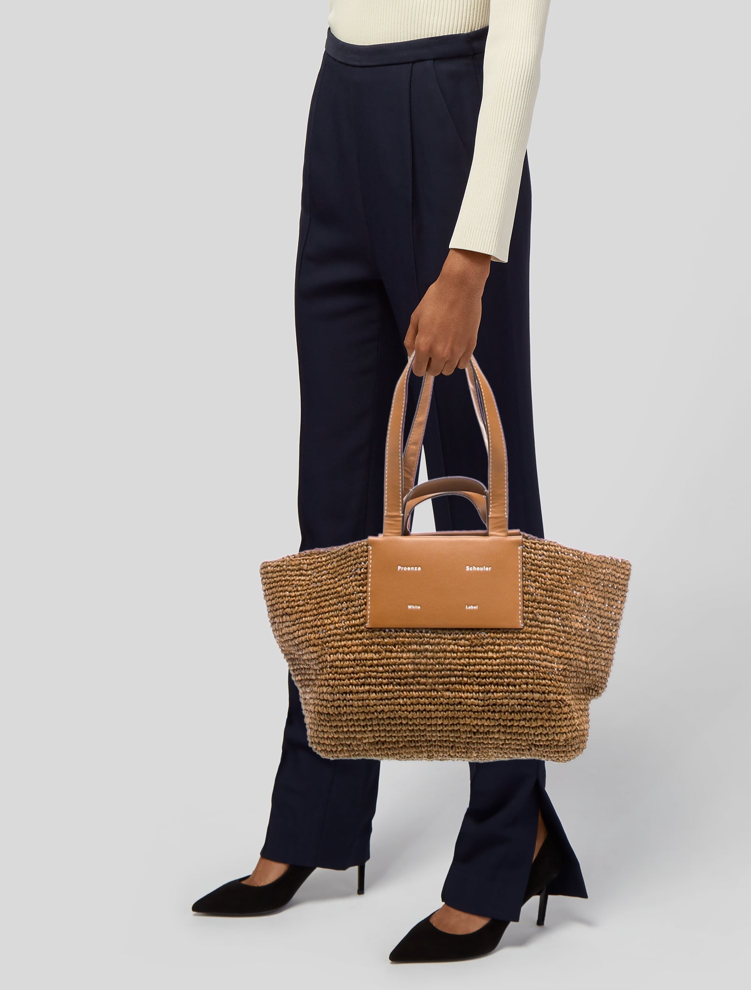 Proenza Schouler White Label Straw Tote
