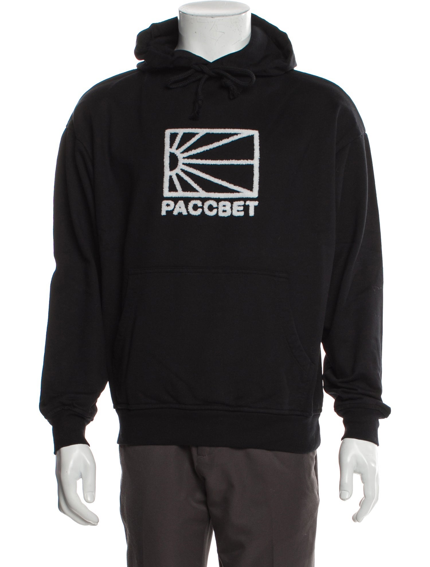 PACCBET Graphic Print Mock Neck Hoodie